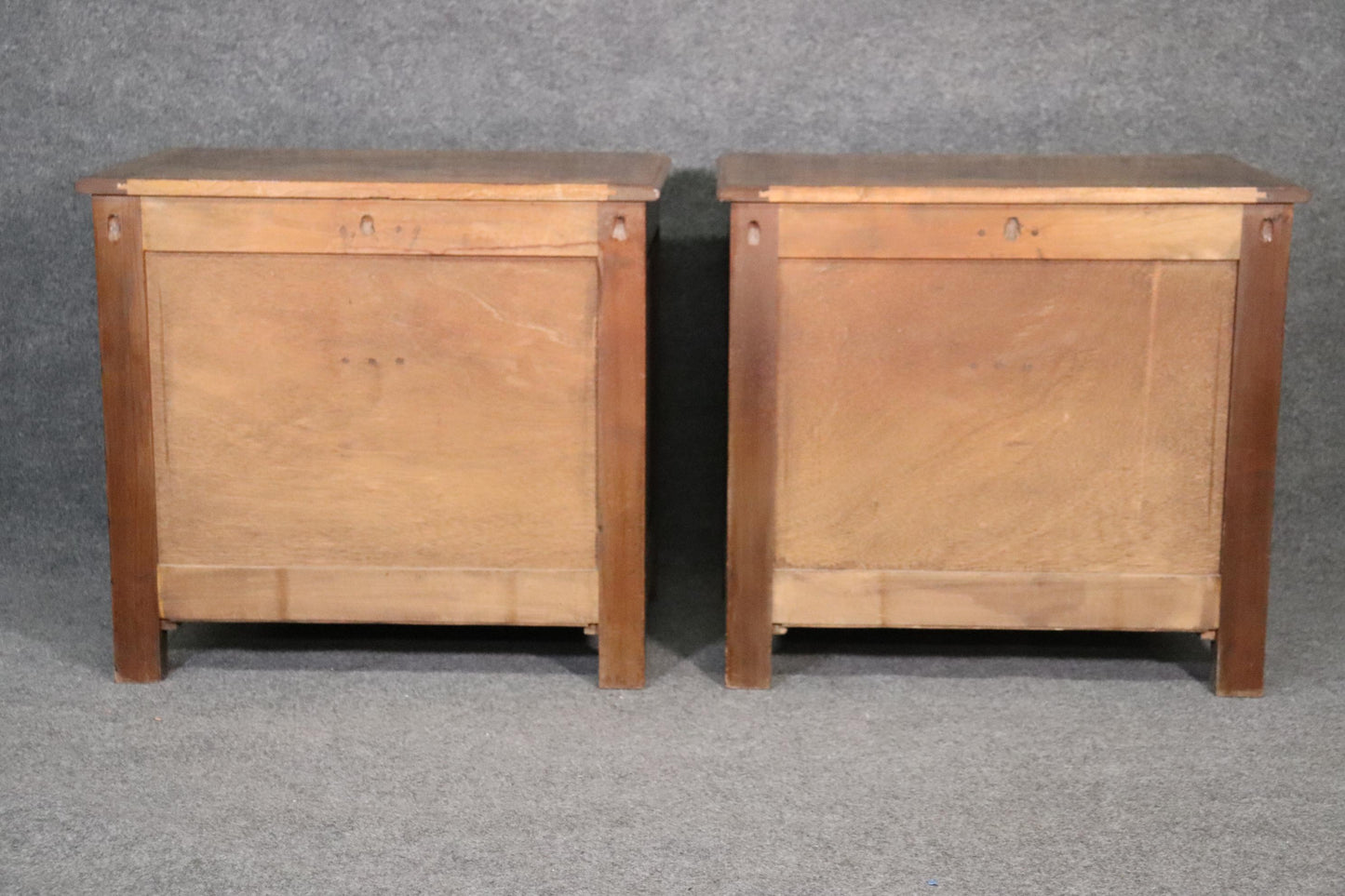 Pair of Auffray French Country Antique Style Nightstands with Pull Out Trays