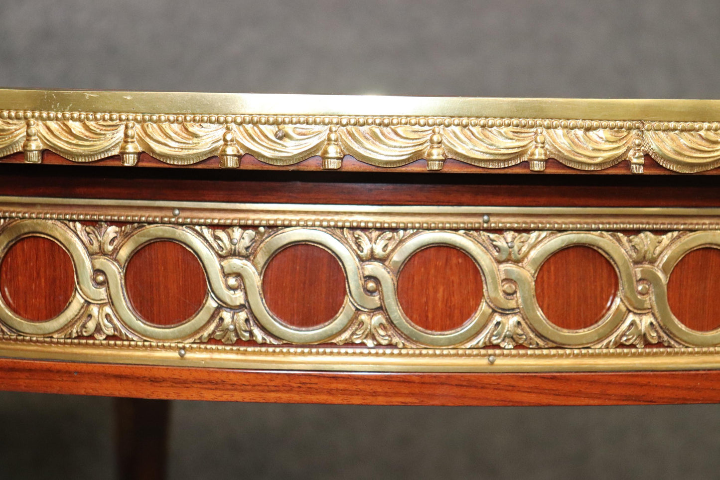 Fine Bronze Mounted Satinwood and Kingwood Center Table in The manner Weisweiler