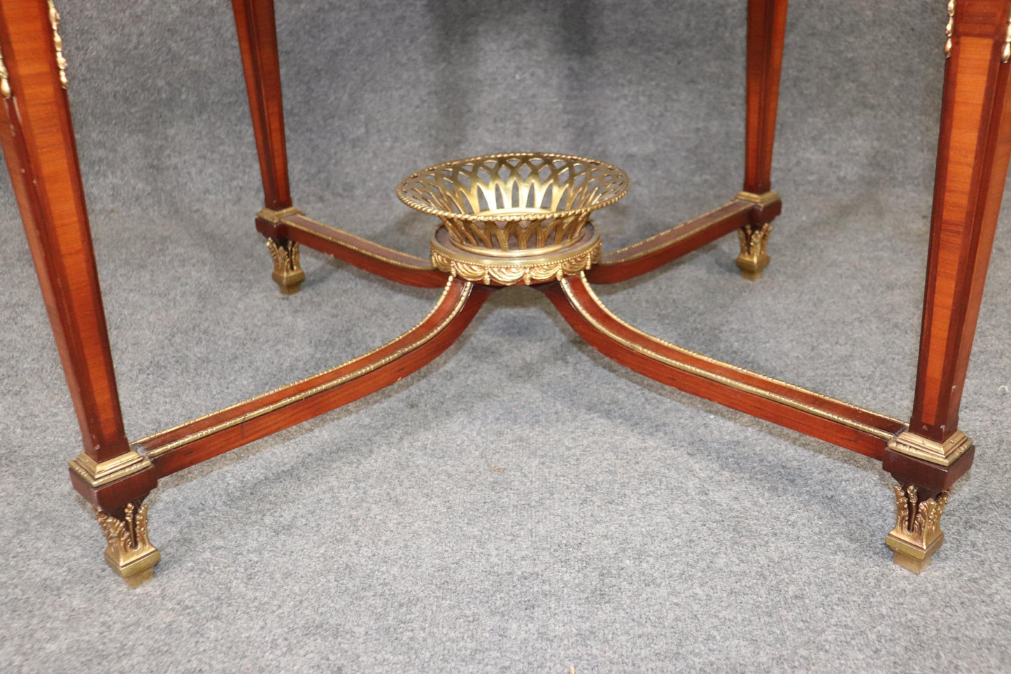 Fine Bronze Mounted Satinwood and Kingwood Center Table in The manner Weisweiler