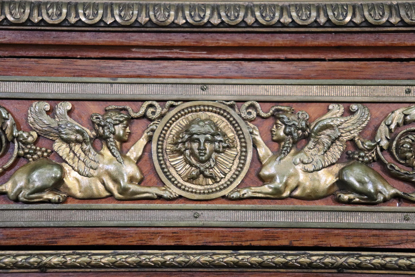 Superb Dor'e Bronze Mounted Figural Sideboard Attributed to Francois Linke