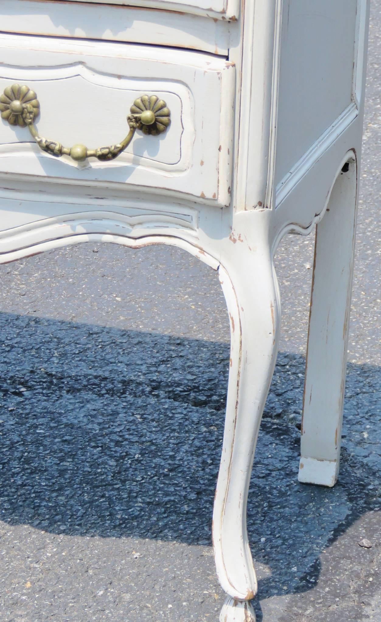 Gustavian Style Distressed Painted Commode