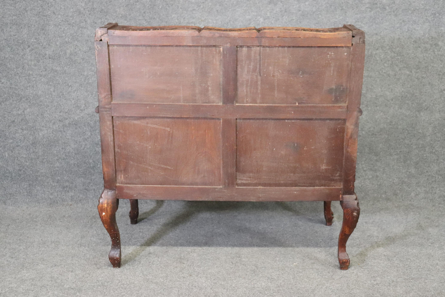 Exuberantly Carved Oak French Louis XV Secretary Desk Circa 1900