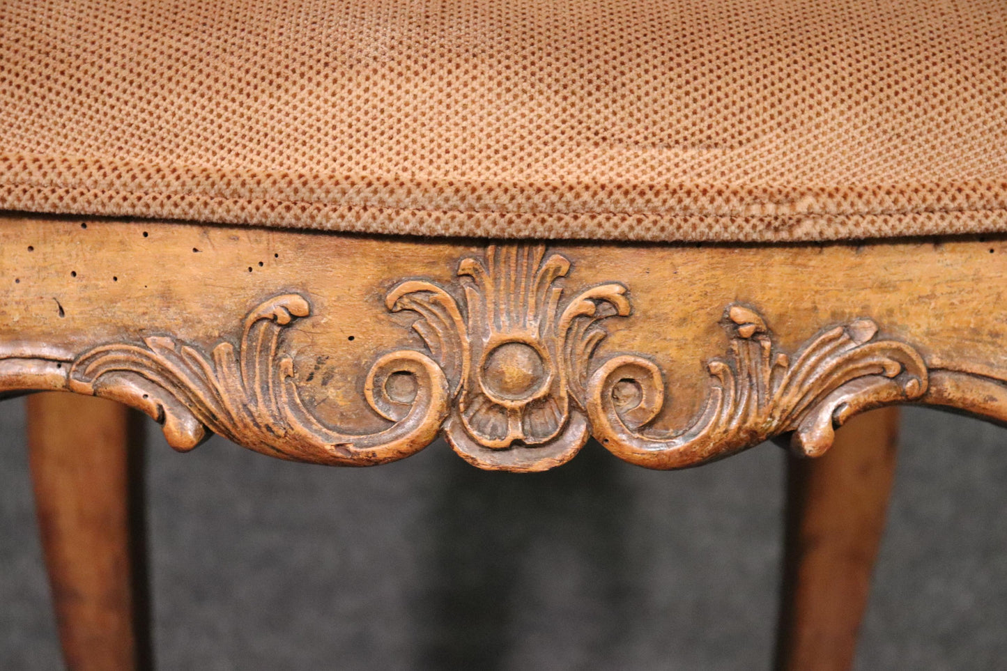 Period 1770s Era Italian Provincial Walnut Desk or Vanity Chair