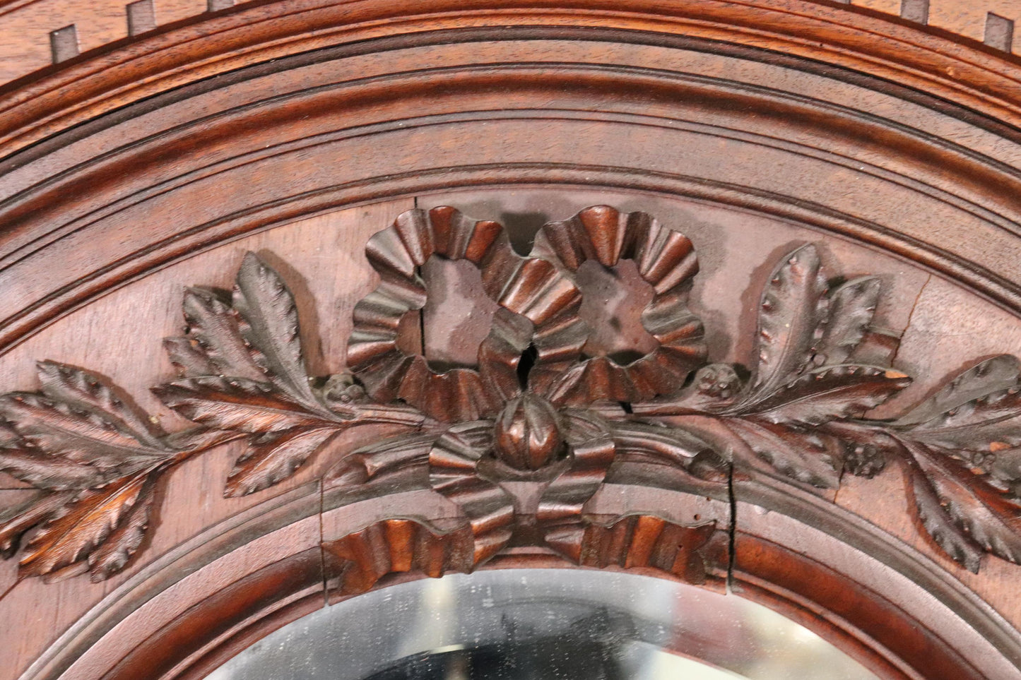 Fine carved Walnut French Louis XV Wall Mirror Circa 1890