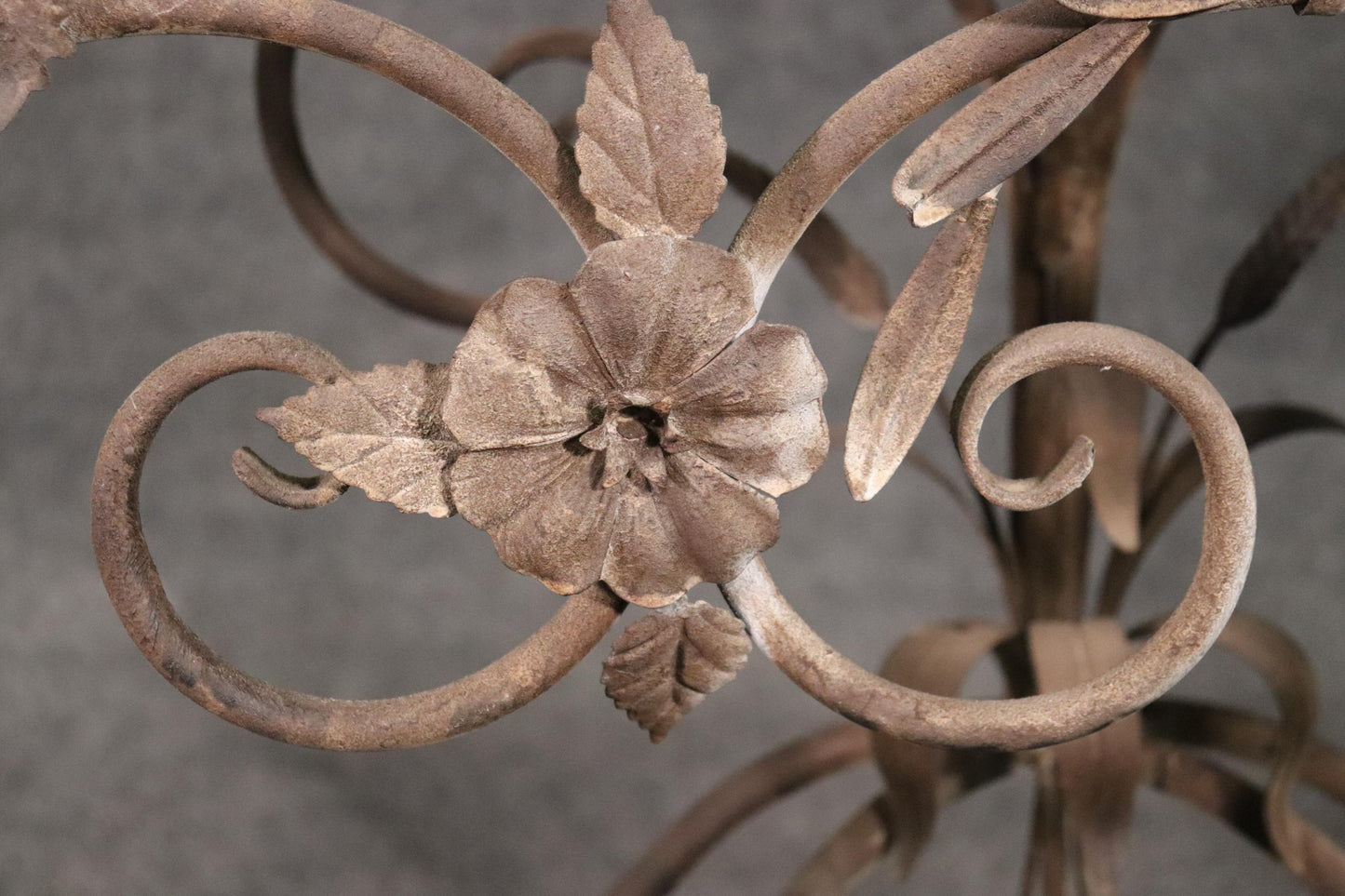 Italian Marble Top Wrought Iron Console Table and Matching Mirror, circa 1920s