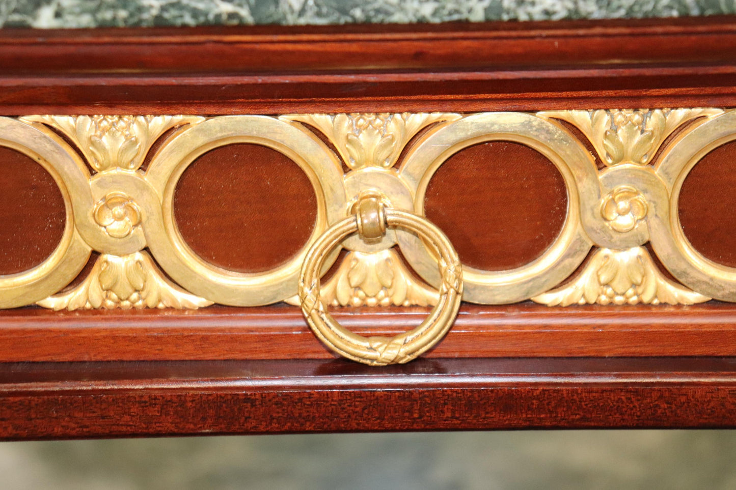 Fantastic French Louis XVI Marble Gold Dore' Bronze Mounted Sideboard Server