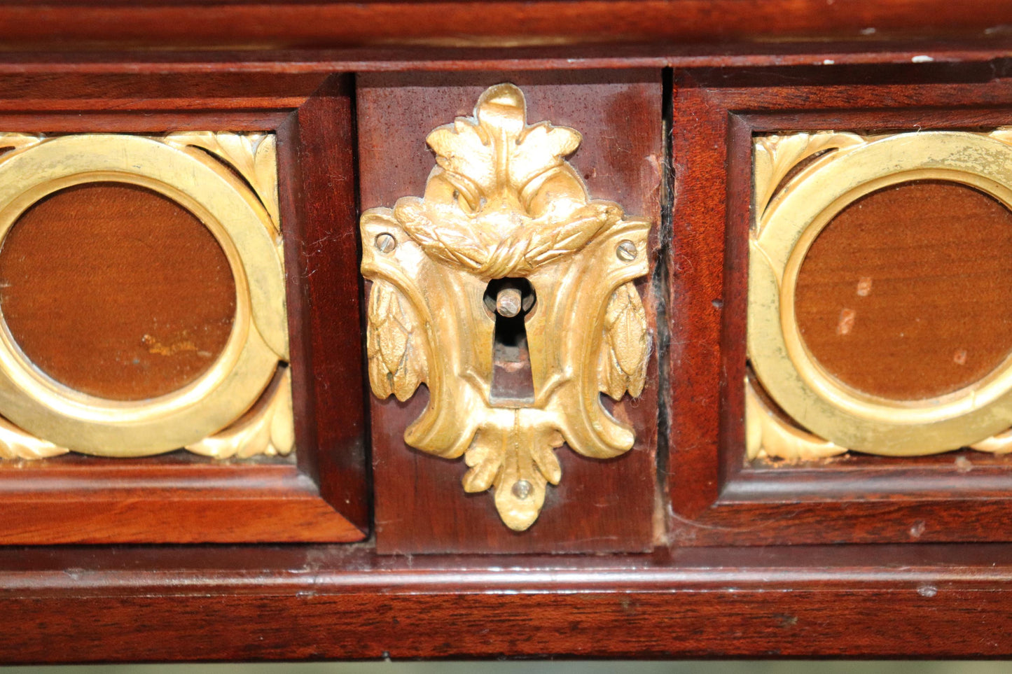 Fantastic French Louis XVI Marble Gold Dore' Bronze Mounted Sideboard Server