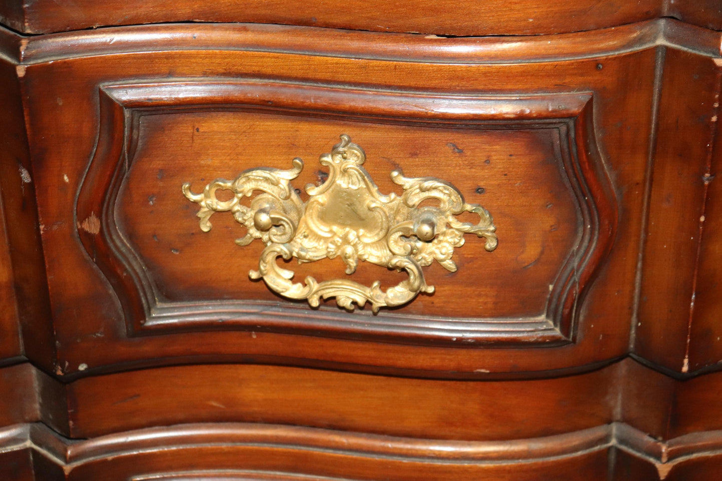 Antique Period French Louis XV French Provincial Walnut Commode Circa 1840