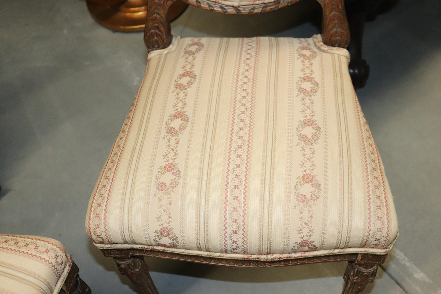 Fine Quality Pair of French Louis XVI Carved Side Chairs, Circa 1940s