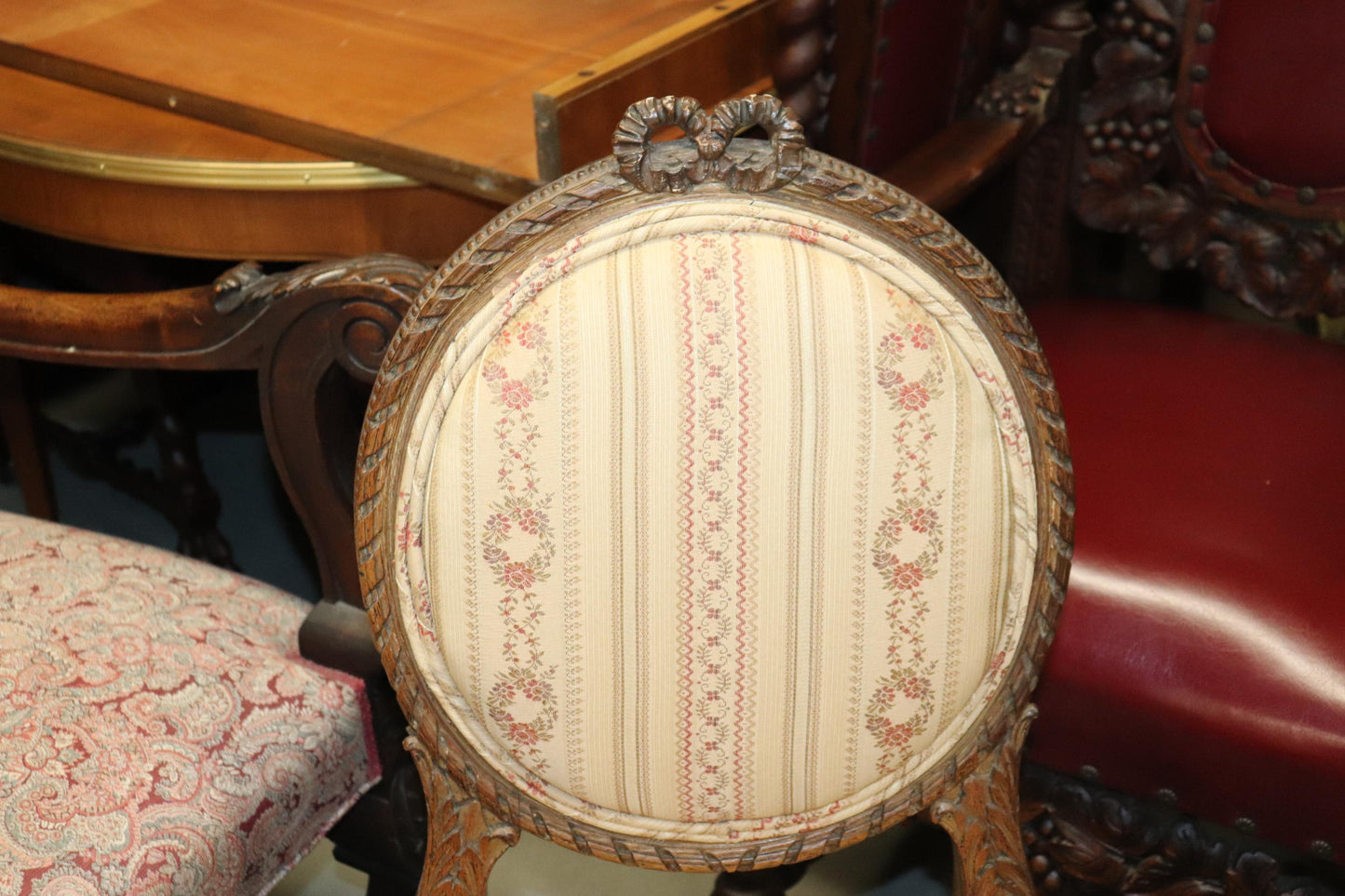 Fine Quality Pair of French Louis XVI Carved Side Chairs, Circa 1940s