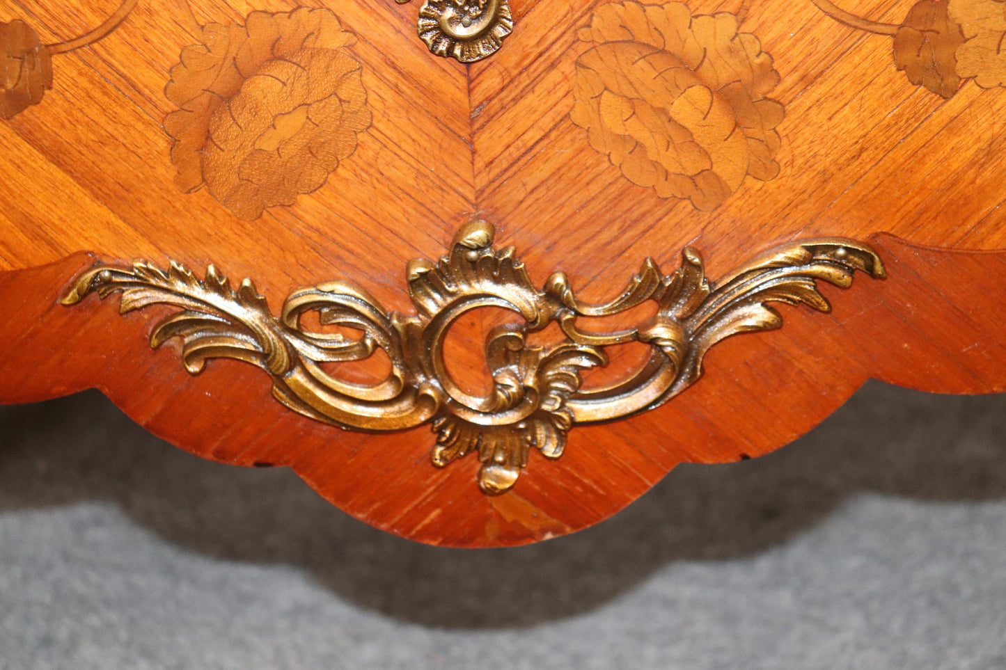 Superb Bronze Mounted French Louis XV Marble Top Commode, circa 1900