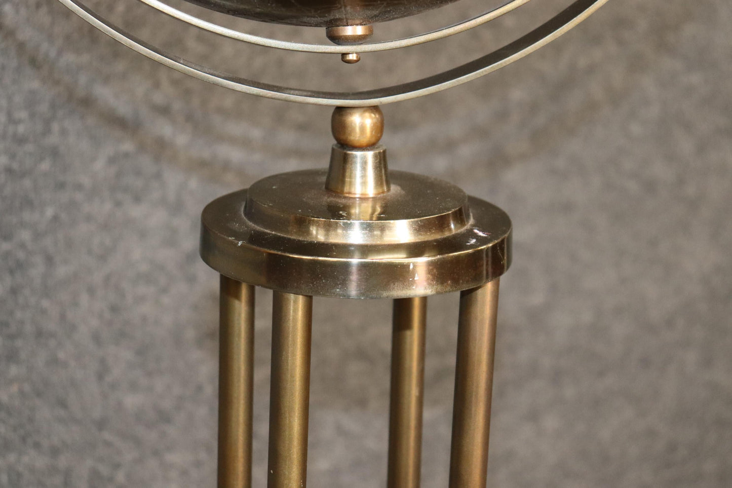 Mid-Century Modern Brass World Globe Sculpture, circa 1970