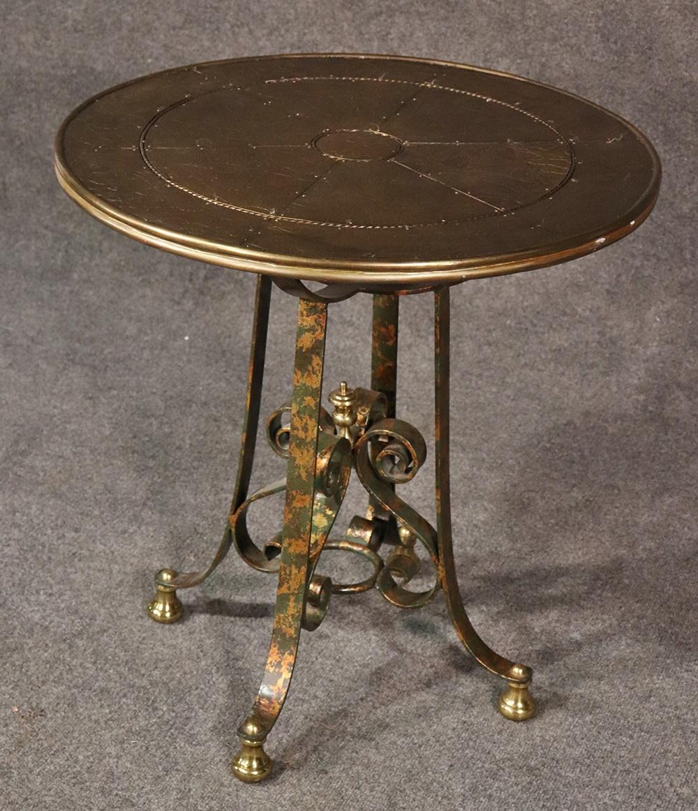 Italian Wrought Iron Gilt Center Table