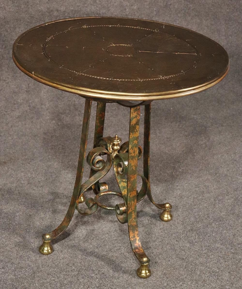 Italian Wrought Iron Gilt Center Table