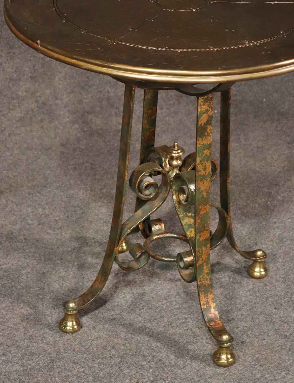 Italian Wrought Iron Gilt Center Table