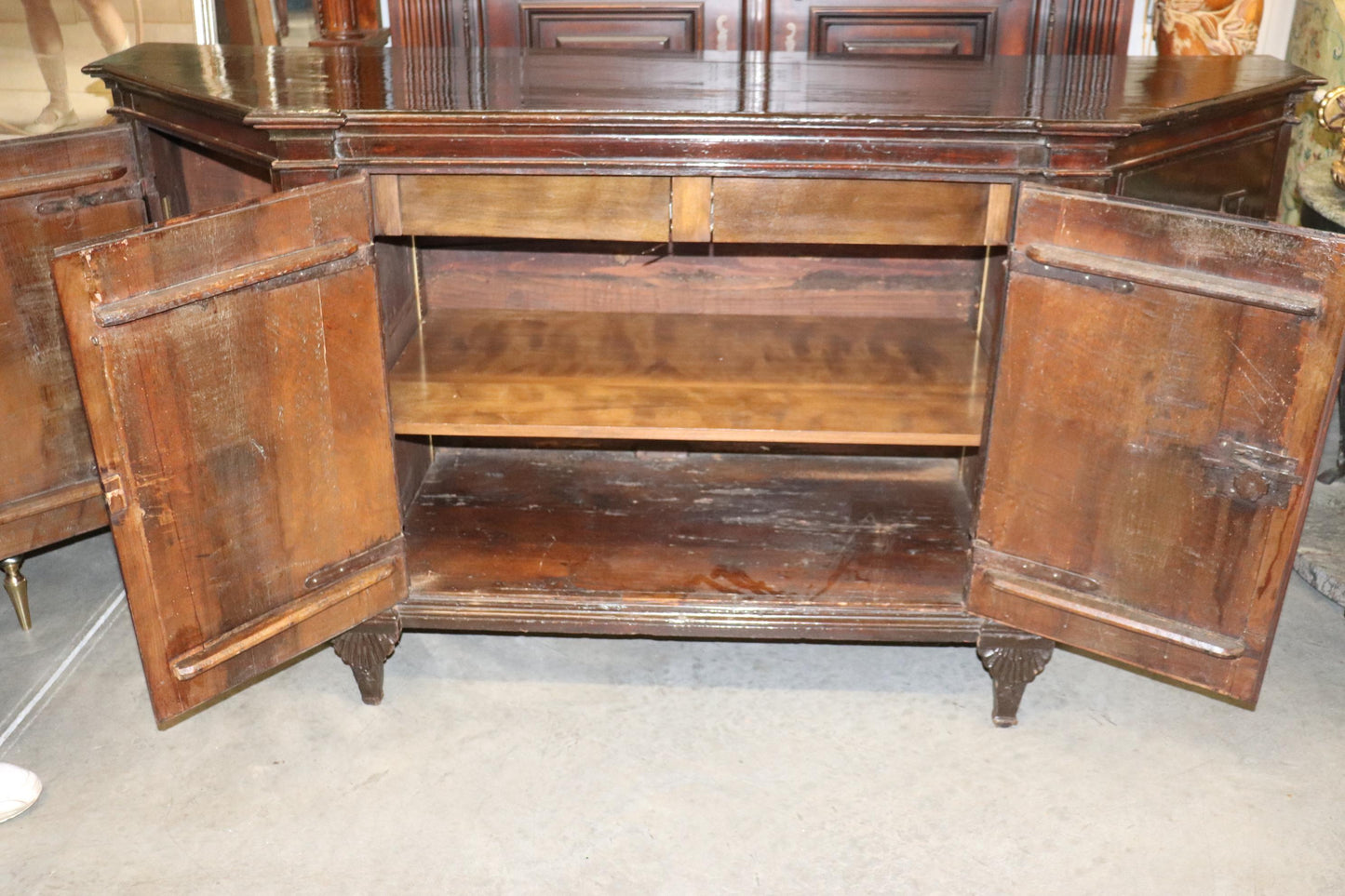 Rare Period French 1790s era Directoire Mahogany Sideboard Buffet