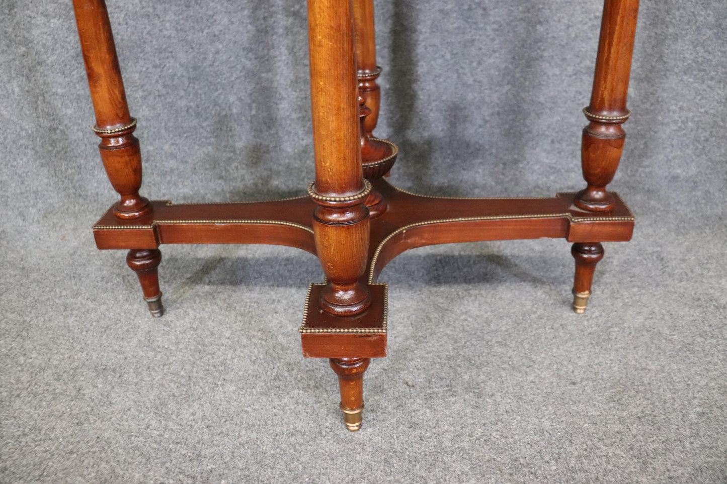 Companion Pair of Bronze Ormolu Mounted French Louis XVI End Tables