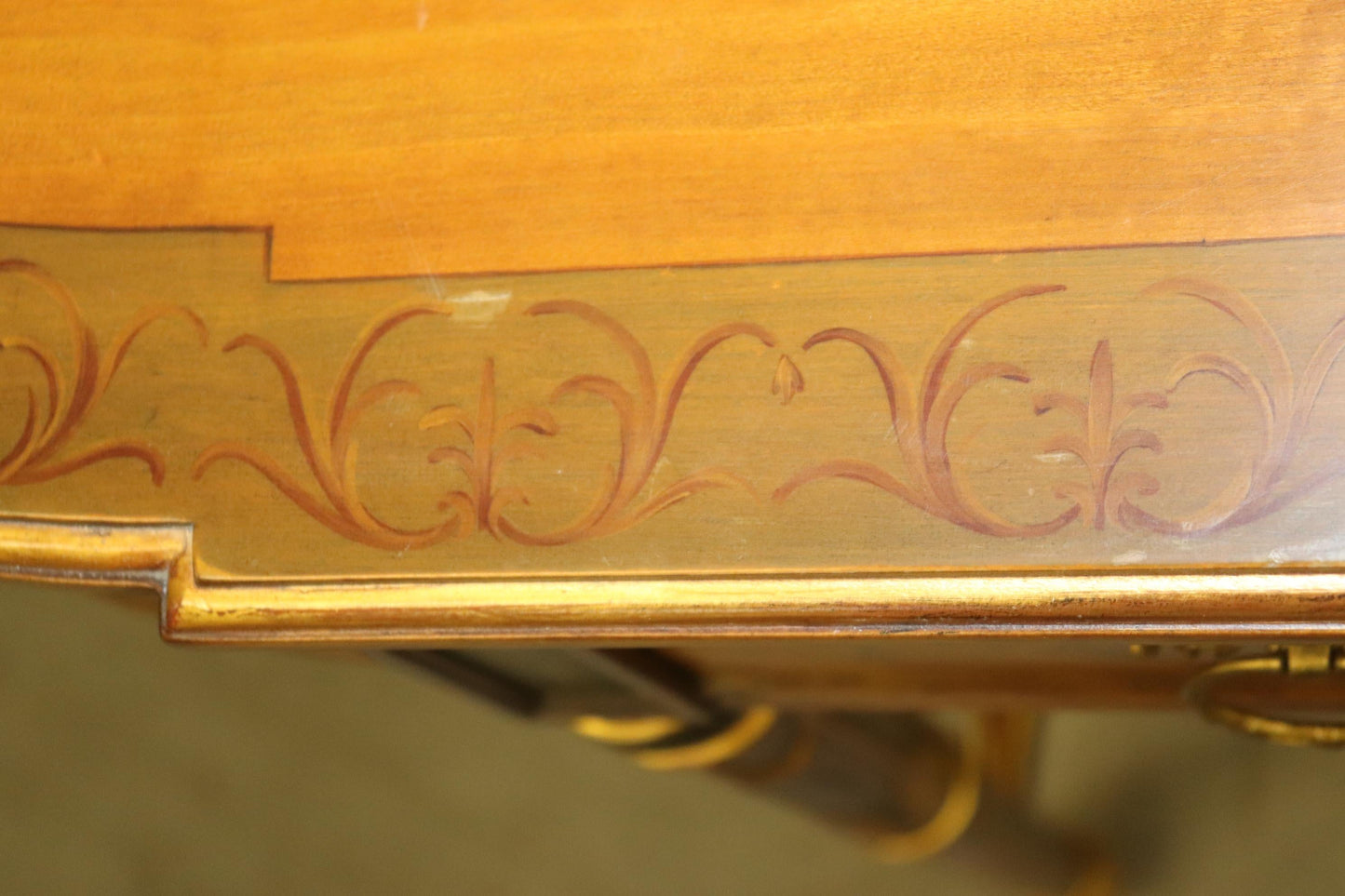 Fine Quality Paint Decorated Adams Satinwood Demilune Console Tables Circa 1900