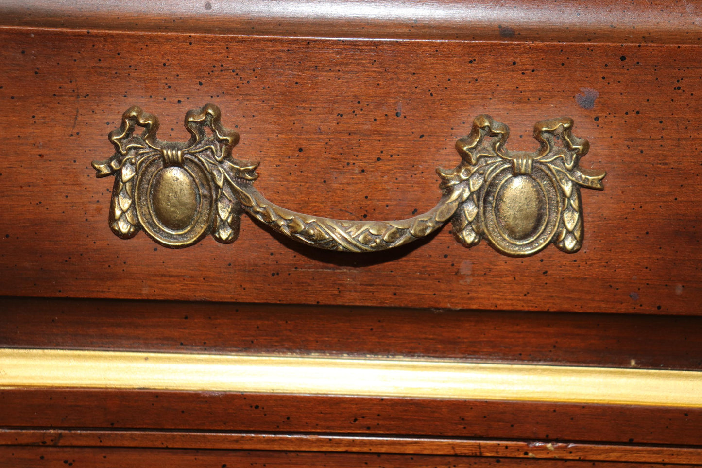 Pair of Superb Quality French Louis XVI Style Walnut and Brass Nightstands