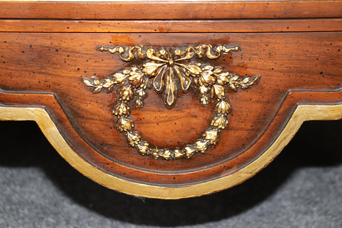 Pair of Superb Quality French Louis XVI Style Walnut and Brass Nightstands