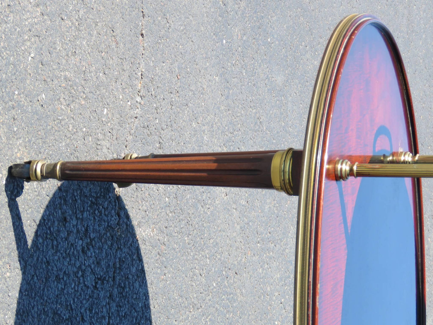 Jansen Style Walnut and Brass Two-Tier Dessert Cart