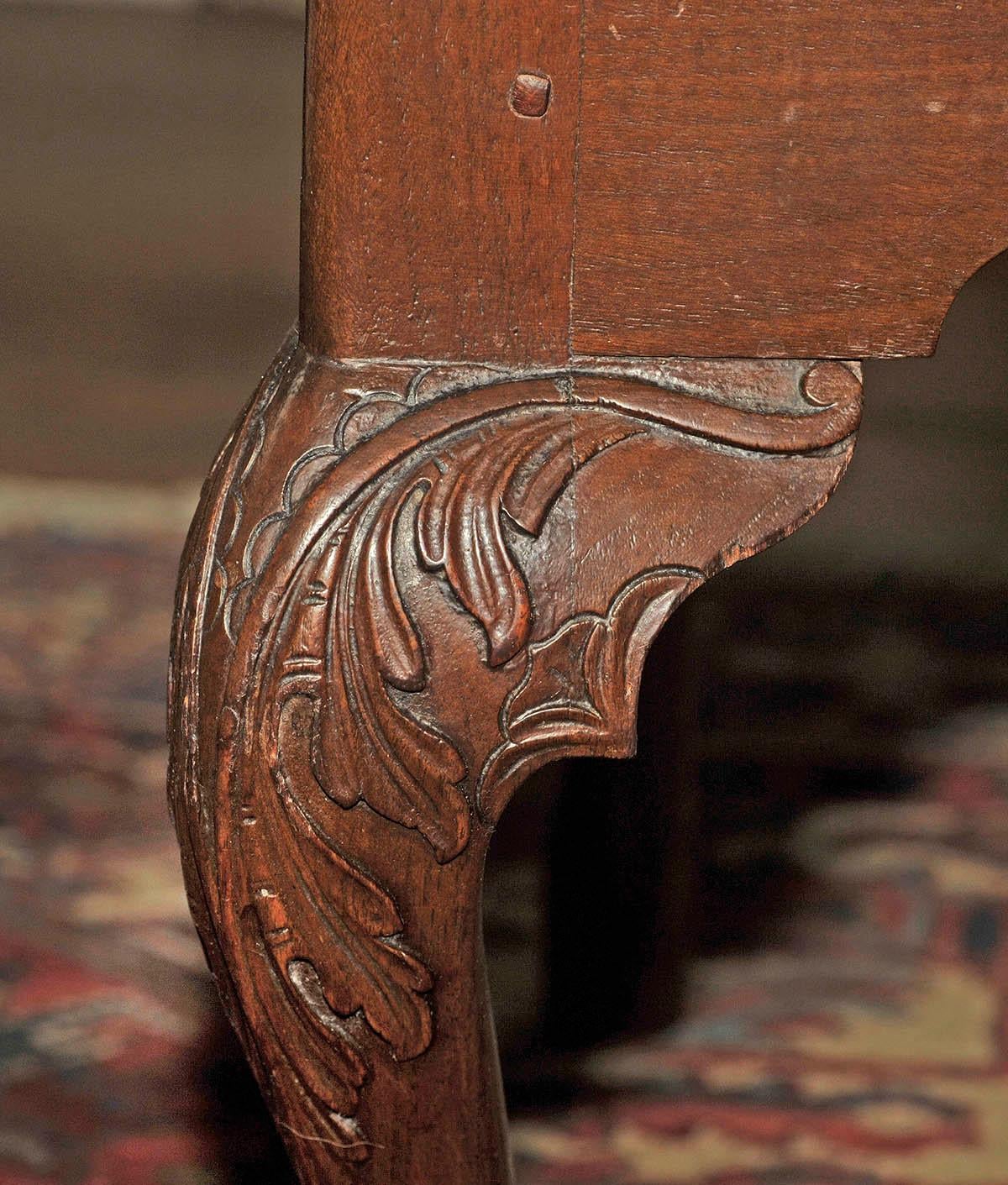 Pair of Important Philadelphia Shell Carved Walnut Chippendale Side Chairs C1765