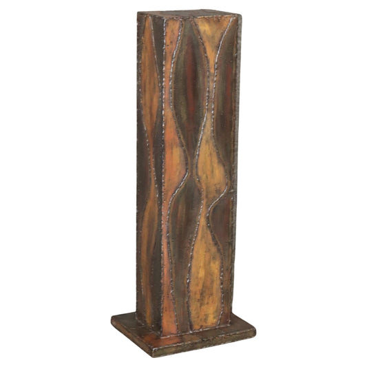 Paul Evans Style Brutalist Metal Welded Metal Pedestal Stand