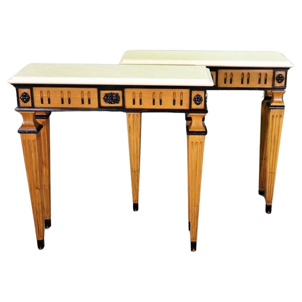 Pair of Fine Quality Neoclassical Style Console Tables