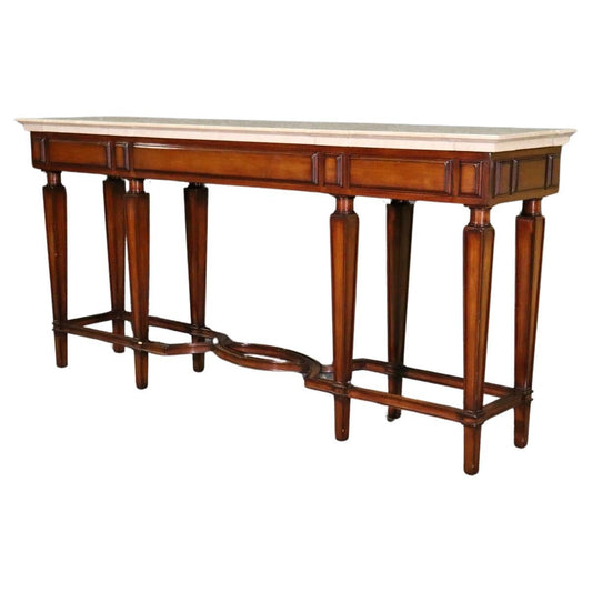 Marble Top French Regency Style Console Table